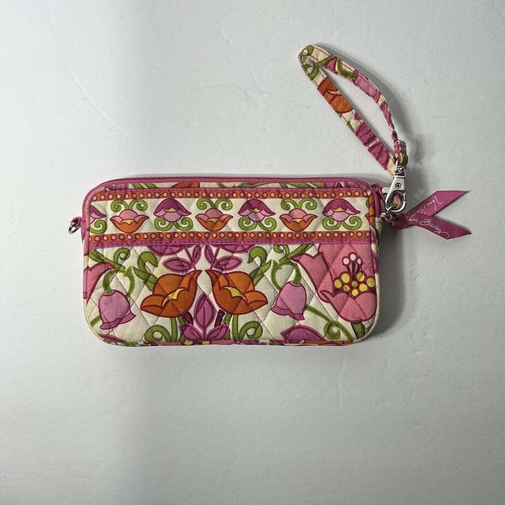 Vera Bradley Pink Petals Lili Bell Pattern Wristlet/Wallet